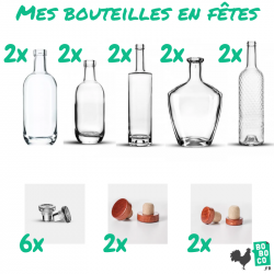 Pack Mes bouteilles en fête + bouchons